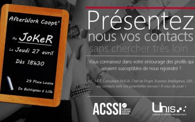 Soirée Coopt-Recrut’ : Jeudi 27 Avril dès 18h30 au JoKer à Lille – Venez nombreux !