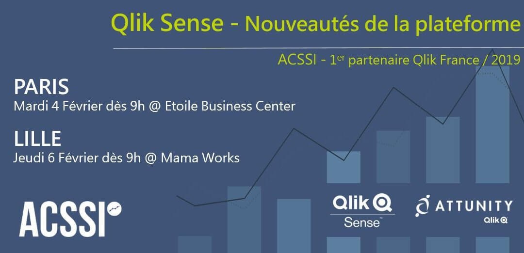 Nouveautés Qlik – Matinales à Paris et Lille les 4 et 6 Février 2020