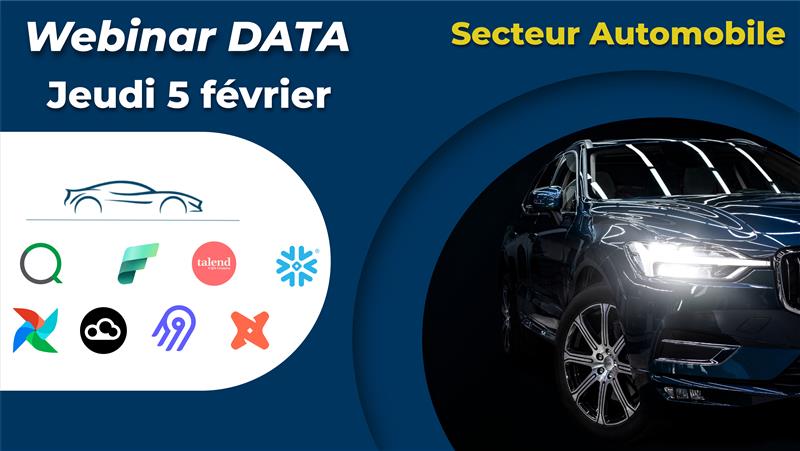 WEBINAR – Plateforme Data dans le secteur Automobile – jeudi 5 février